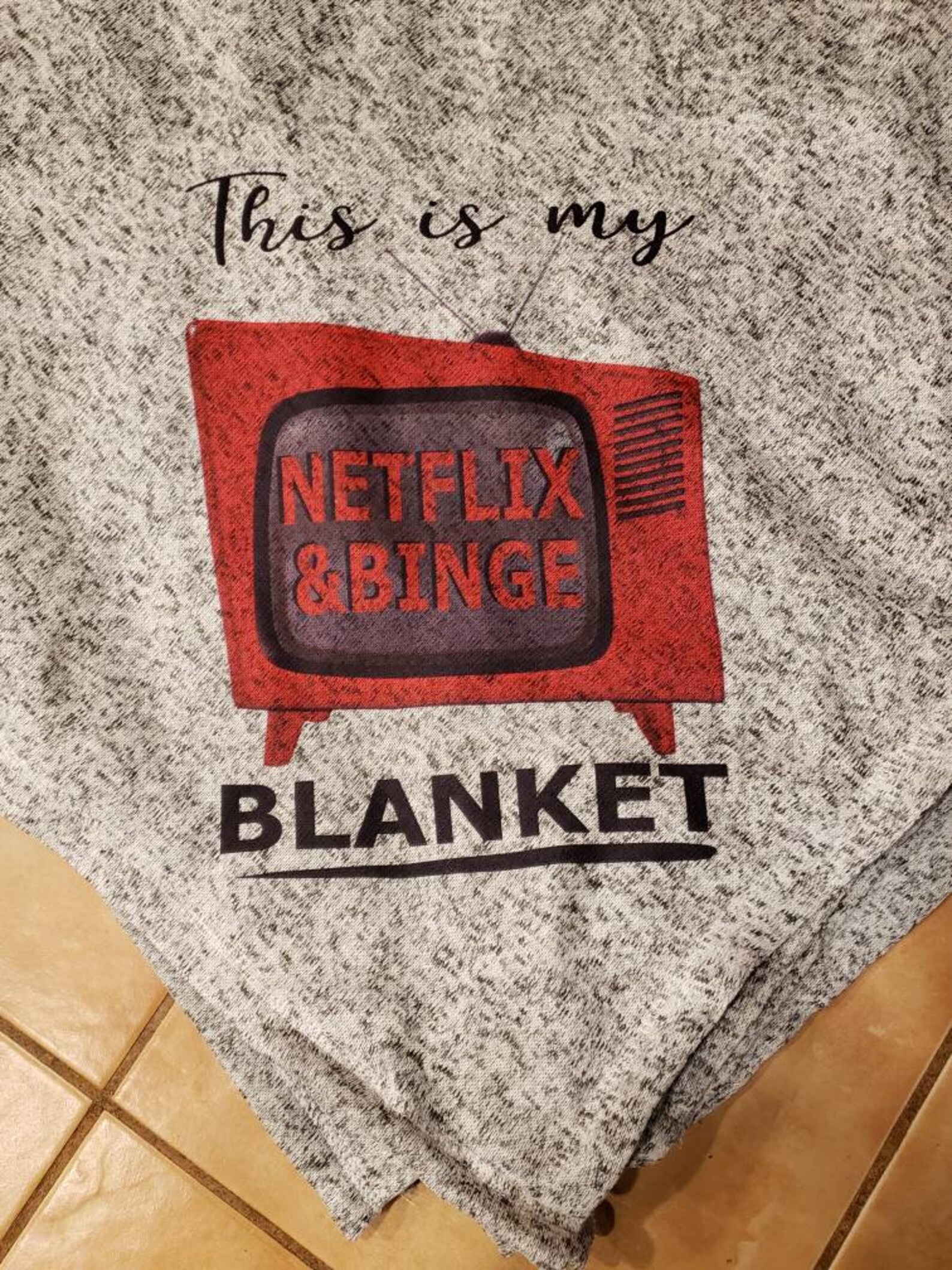 This is my Netflix and chill blanket or netflix and binge Etsy