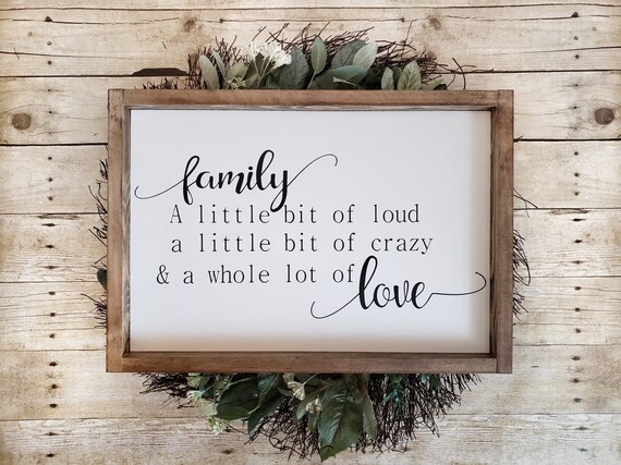 Familie Zitate Familie Wand Dekor Zitat Wandschild Familie Etsy