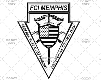 Equipo de Control de Disturbios de la Oficina Federal de Prisiones - FCI Memphis - Descarga digital (svg, png, jpg, pdf)