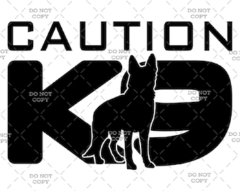 Precaución K9 - Descarga digital (svg, png, jpg, pdf)