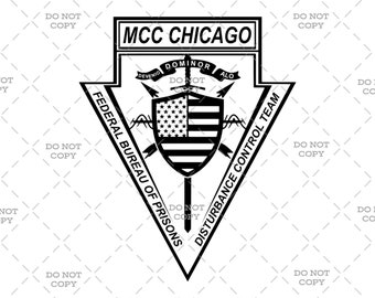 Equipo de Control de Disturbios de la Oficina Federal de Prisiones - MCC Chicago - Descarga digital (svg, png, jpg, pdf)