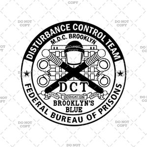 Federal Bureau of Prisons Disturbance Control Team - MDC Brooklyn Patch - Digital nedladdning (svg, png, jpg, pdf)