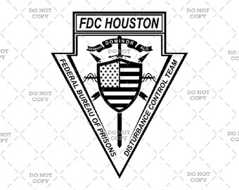 Equipo de Control de Disturbios de la Oficina Federal de Prisiones - FDC Houston - Descarga digital (svg, png, jpg, pdf)