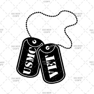 USMC Vet Dog Tags - Digital Download (svg, png, jpg, pdf)