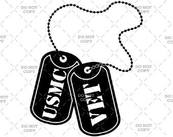 USMC Vet Dog Tags - Digital Download (svg, png, jpg, pdf)