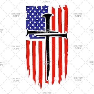 American Flag Cross - Digital Download (svg, png, jpg, pdf)