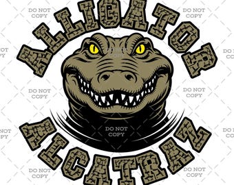 Caimán Alcatraz PNG / Prisión de los Everglades / Mascota animal del pantano / Gráfico de tema de prisión / Descarga digital