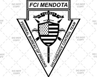 Equipo de Control de Disturbios de la Oficina Federal de Prisiones - FCI Mendota - Descarga digital (svg, png, jpg, pdf)