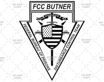 Equipo de Control de Disturbios de la Oficina Federal de Prisiones - FCC Butner - Descarga digital (svg, png, jpg, pdf)