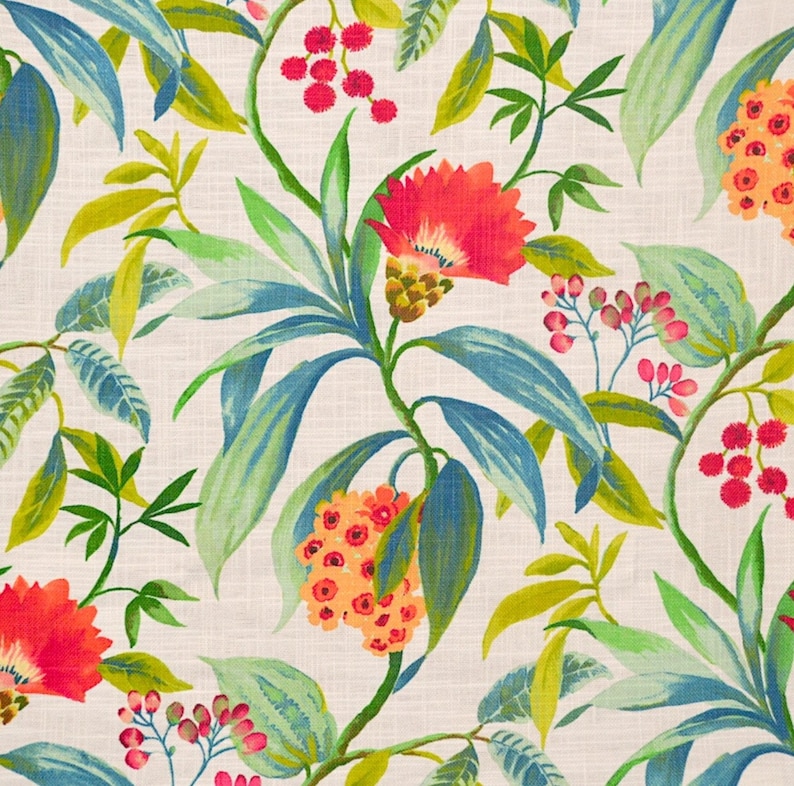 Magnolia Fabric-HEFLEY-Fabric by the Yard-Medallion Pattern-Bedding-Drapery-Upholstery-Pillows-Floor Cushions-Headboards-Custom Orders