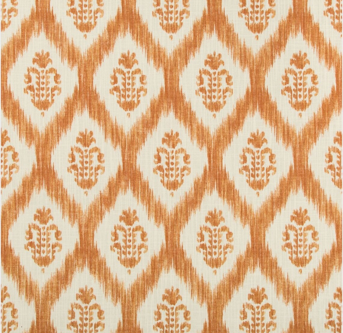 Burnt Orange Print Multipurpose FabricUpholstery Etsy