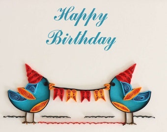 Tweet Birthday (Mini Quilled Card)
