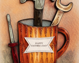 Father's Day Tools Quilled Card