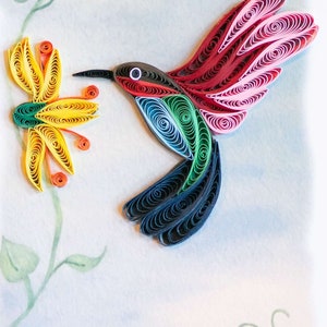 Hummingbird Quilled Card