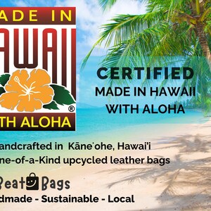 Cowgirl Aloha Leather Crossbody Bag, Hair-on Hide, Coastal Western Hawaiian Purse Bild 9
