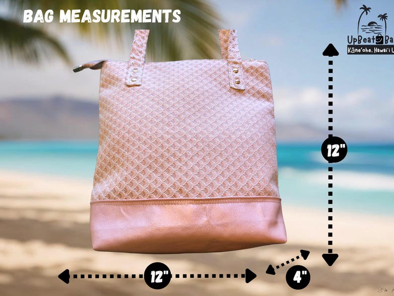 Bolso de hombro mediano de piel rosa reciclada – Bolso tote Pūpū Loke Rose Shell, con opción de cartera a juego. imagen 6