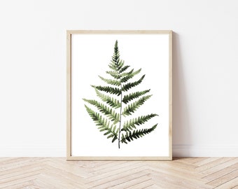 Dancing Fern | Digital Download| Printable Art | Modern contemporary art | Botanical Art| Downloadable Print| Fern Watercolor