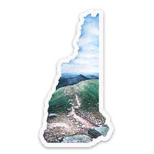 New Hampshire State Mountain Washington Adventure Hiking Vinyl Sticker