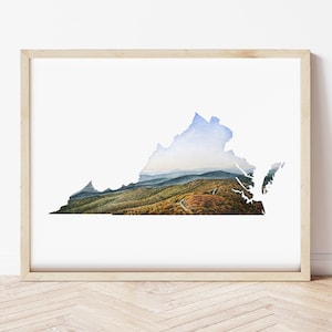 Virginia State Shenandoah National Park Aquarell Giclée Kunstdruck Größen 8 "x 10" 11 "x 14" 12 "x 16" Ungerahmt Kunstdruck."