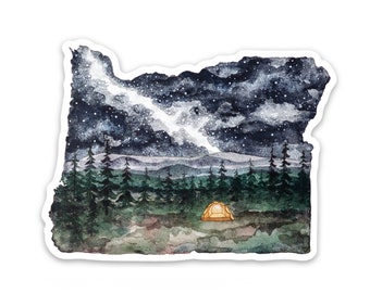 Oregon State Camping vinylsticker