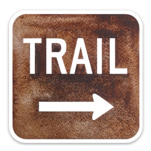 Hiking Trail State Park Sign Vinyl Sticker