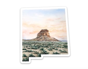 New Mexico State Watercolor Vinyl Sticker