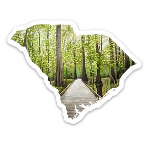 Vinylsticker van het South Carolina Congaree National Park