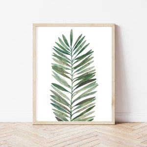 Watercolor Palm | Digital Download| Printable Art | Modern contemporary art | Botanical Art| Downloadable Print| Palm Watercolor