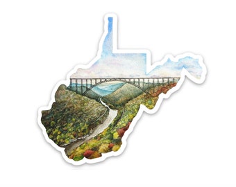 West Virginia State New Gorge National Park Vinyl Sticker