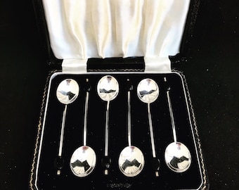 Vintage Sterling Silver Coffee Spoons Set: Arthur Price & Co, Birmingham 1912