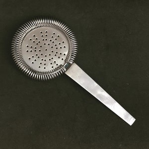Vintage tysk barsil i rostfritt stål: Cocktail Hawthorne-sil