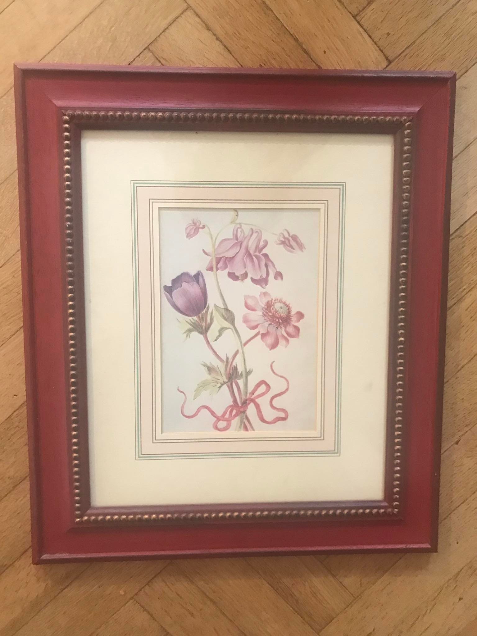 訳あり最後1点LAURA ASHLEY 絵 Framed Print Laura Ashley Framed Flower Print: Vintage Botanical Art, English