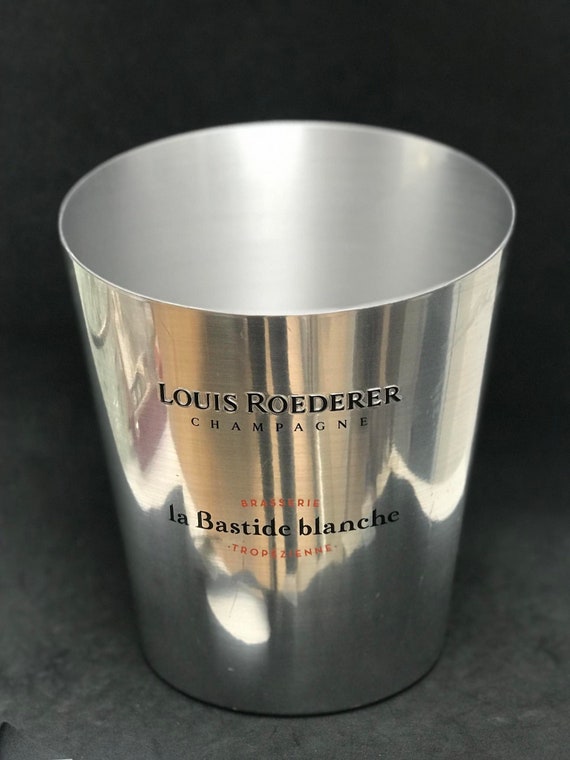 Champagne Bucket Louis Roederer France stainless steel heavy excellent quality wine cooler ice bucket bar cart wedding gift