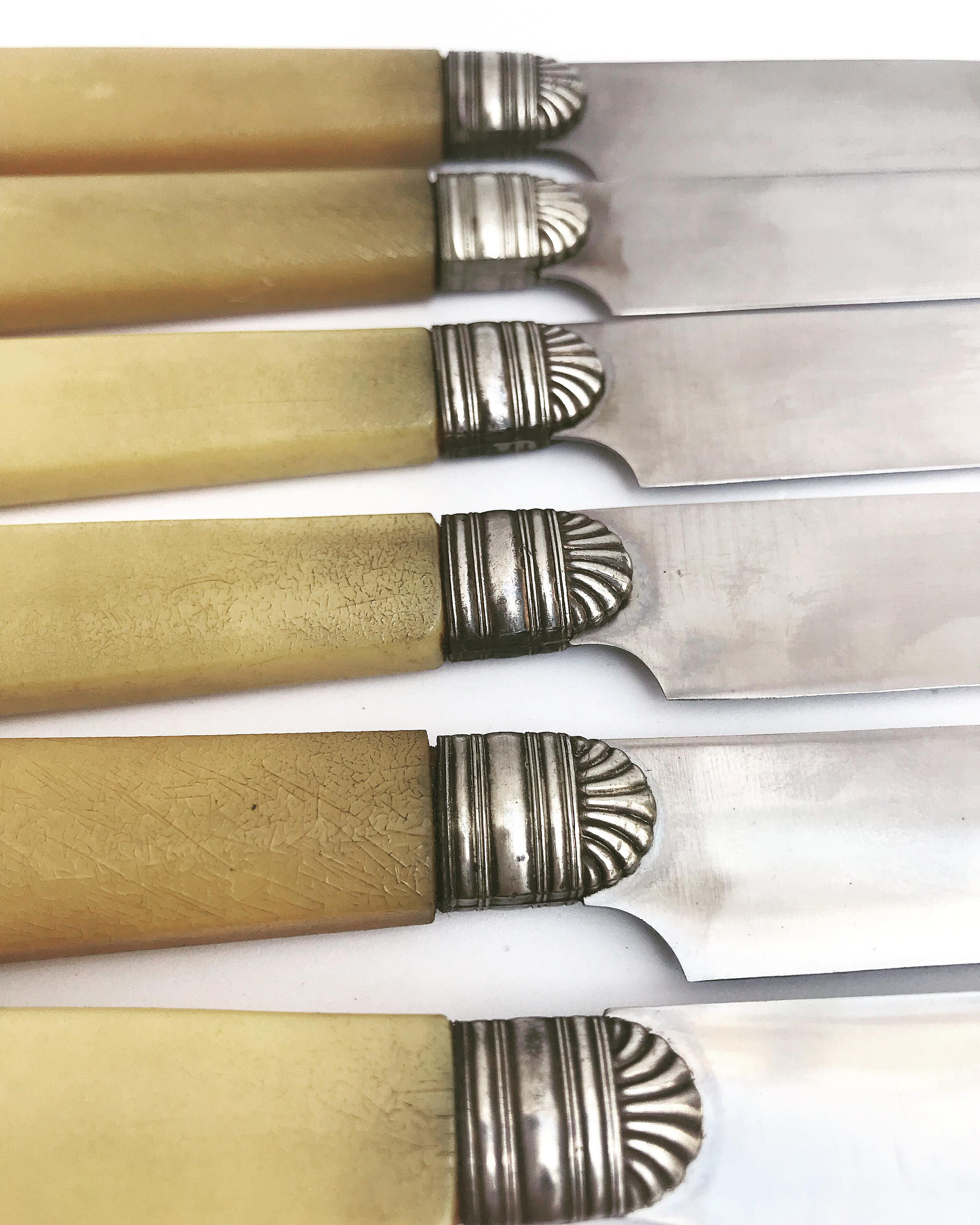 Art Deco Knife set Resin Handle Table Knive Vintage German Etsy