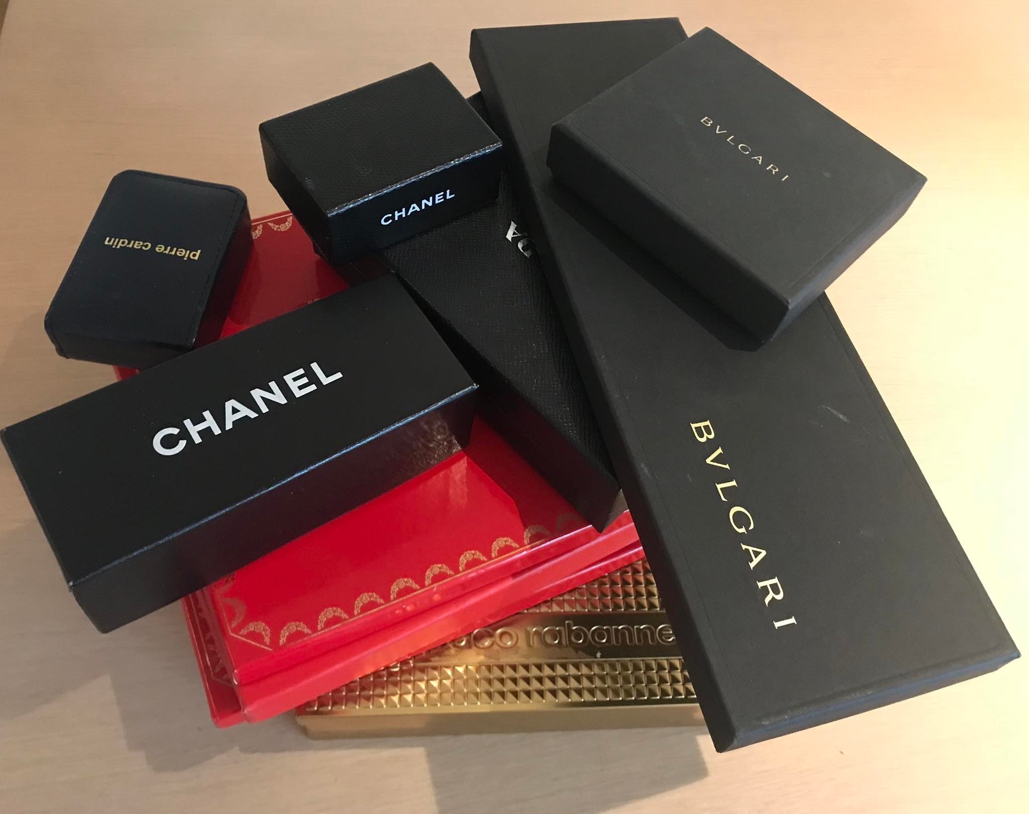 Empty Boxes Luxury Brands Designer Chanel Bulgari Cartier
