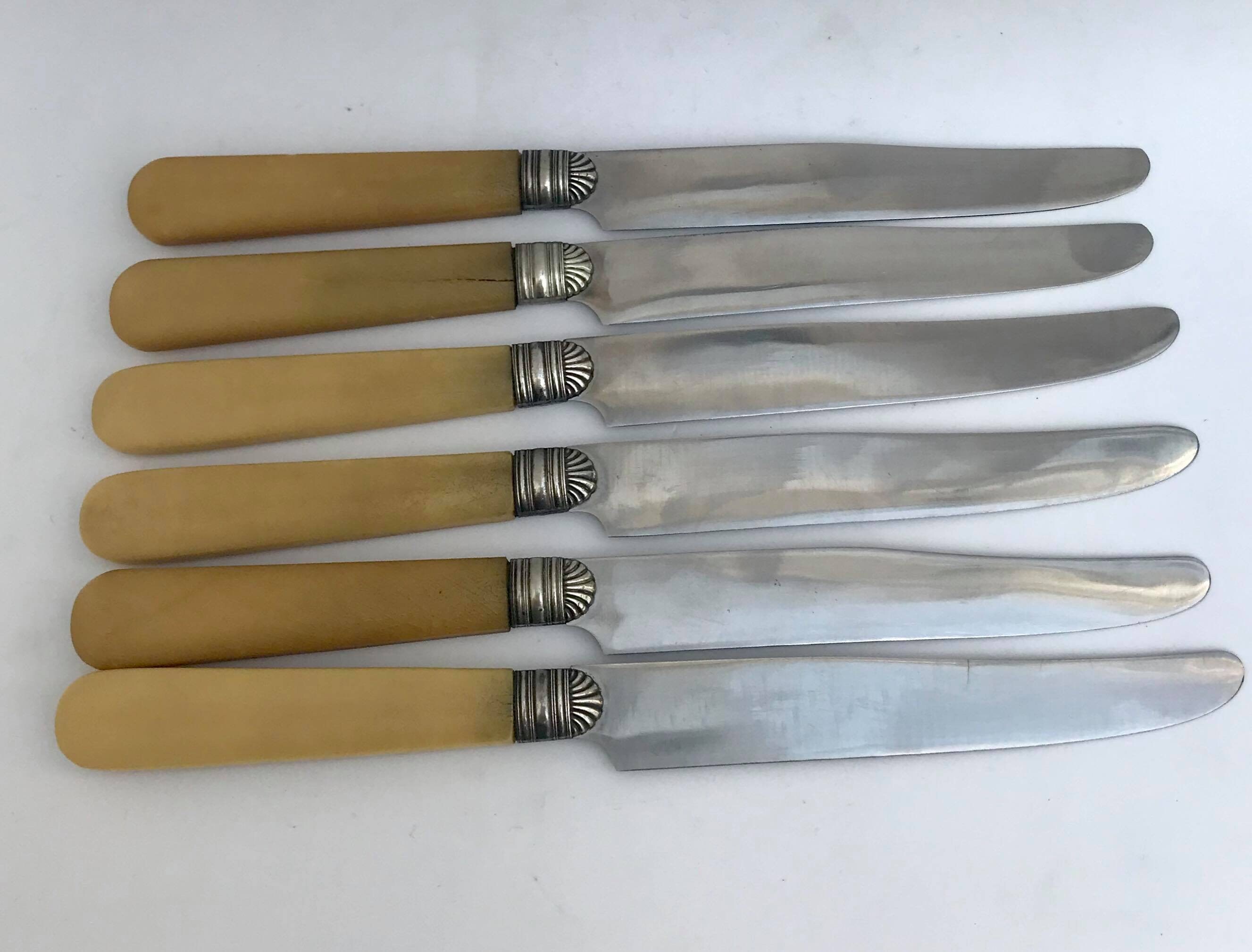 Art Deco Knife set Resin Handle Table Knive Vintage German Etsy