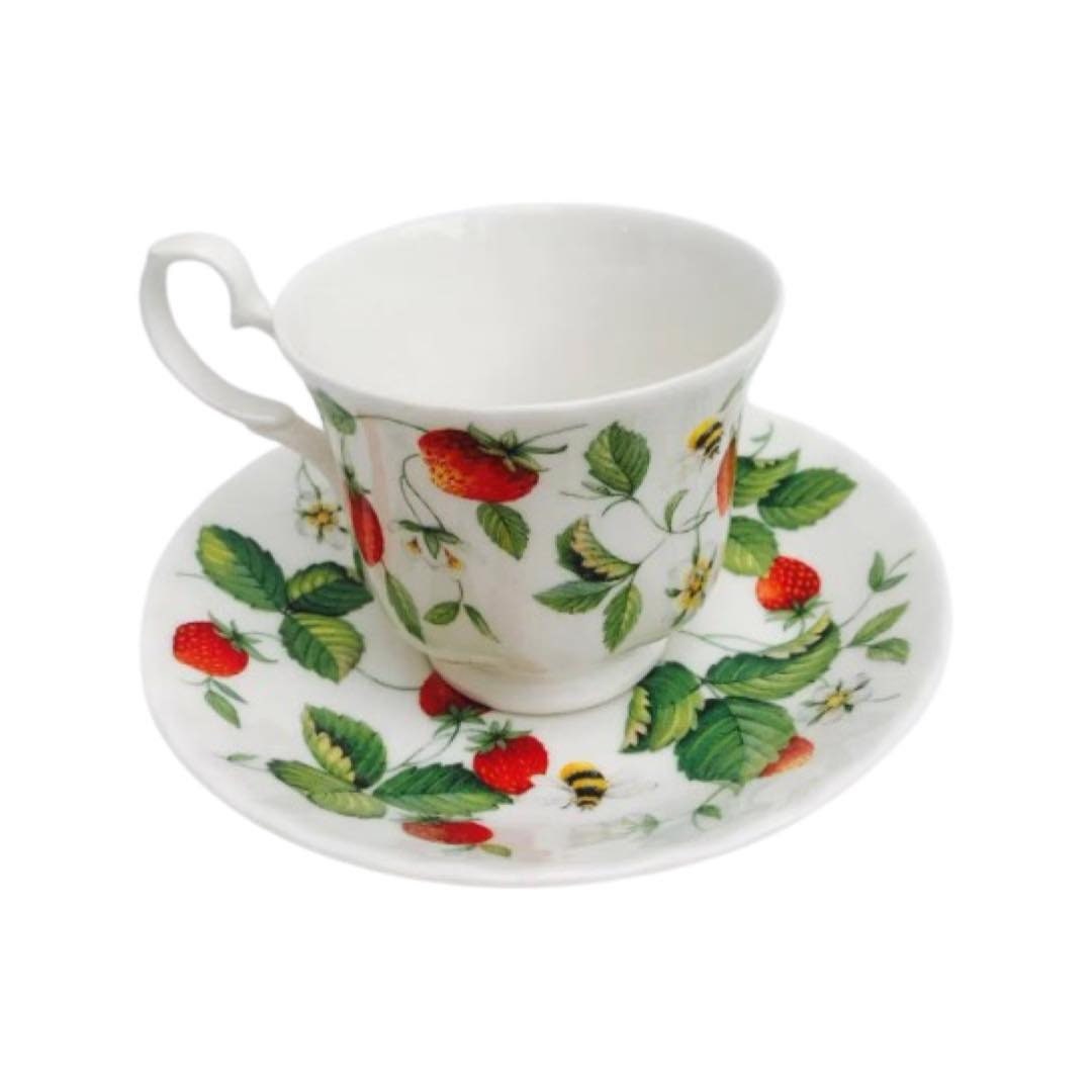 Roy Kirkham Alpine Strawberry Bone China Tea Cup & Saucer Set - Etsy