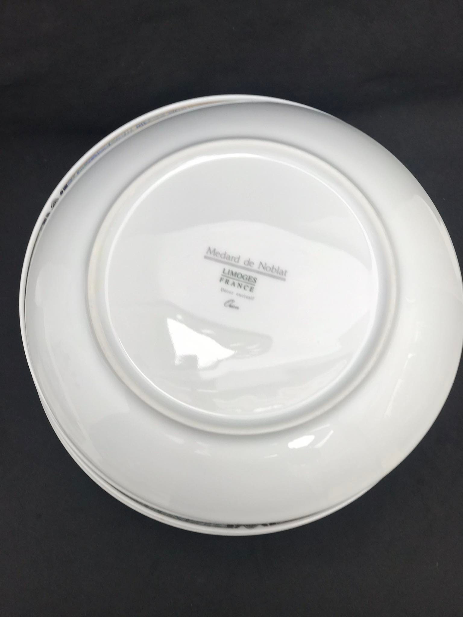 Assiettes Creuses Médard De Noblat – Porcelaine Noire – Lot état Correct