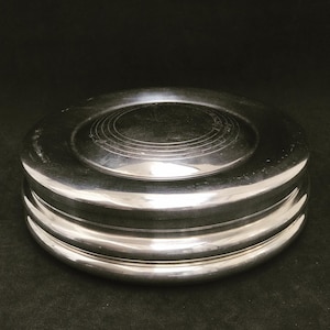 Art Deco Silver Plated Box: French Mid Century Vanity Decor