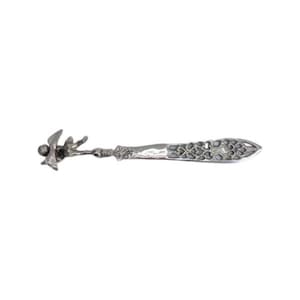 Abrecartas plateado Querubín Navaja Abrecartas Chapado en Oro Grabado, Navaja de Oficina de Metal, Idea de Regalo, Hecho en Italia Chapado en Plata