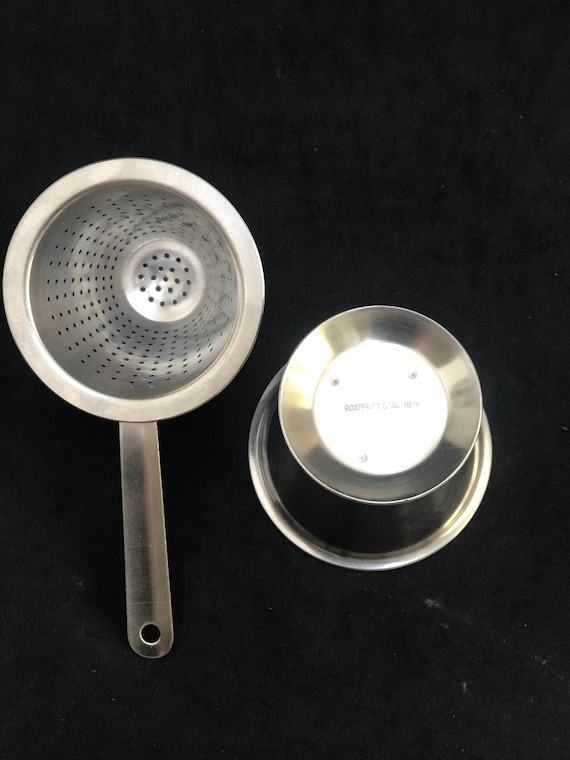ヴィンテージデンマーク製ティーストレーナー：モダニズムステンレス