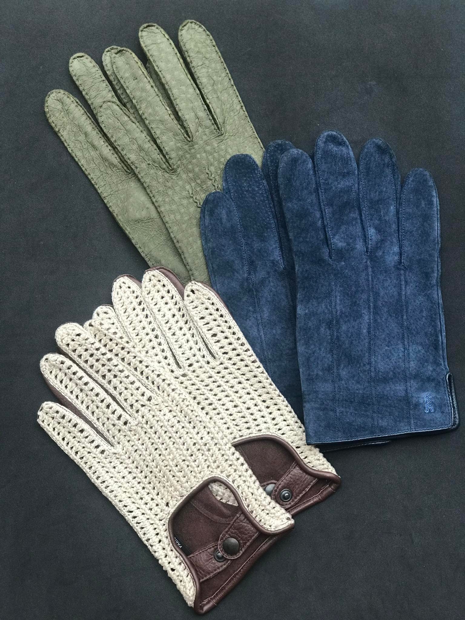 ヴィンテージレザードライビンググローブセット：メンズサイズ8 1/2