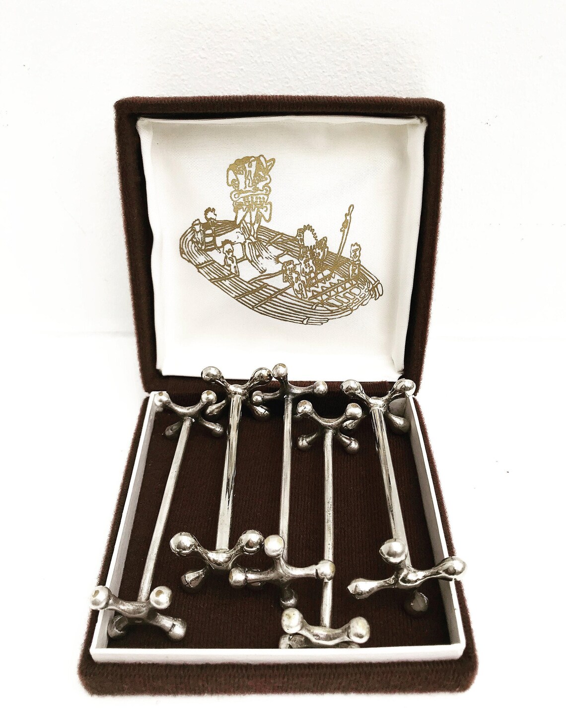 Knife Rests metal Set 5 Silver Plated 1930s Vintage Silver Etsy