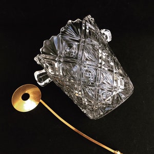 アイスバケツ ヴィンテージ 重厚ガラス アイスバケツ 50 年代 彫刻バーアクセサリー、ミッドセンチュリーモダン ヴィンテージ バー ミクソロジー カクテル バーカート 装飾