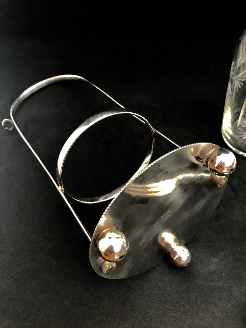 Pickles Jar Cut Crystal Silver Plated English Castor Fork Etsy