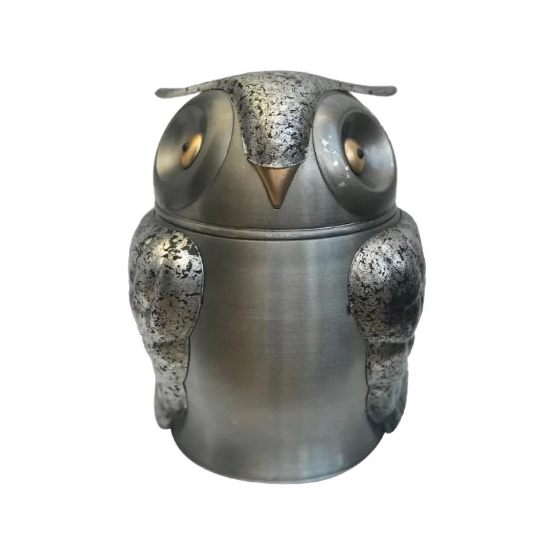 ヴィンテージ RWP ウィルトン アルメタル ピューター アイスバケット 蓋付き ヴィンテージ イタリア製フクロウ型アイスバケット：ミッド