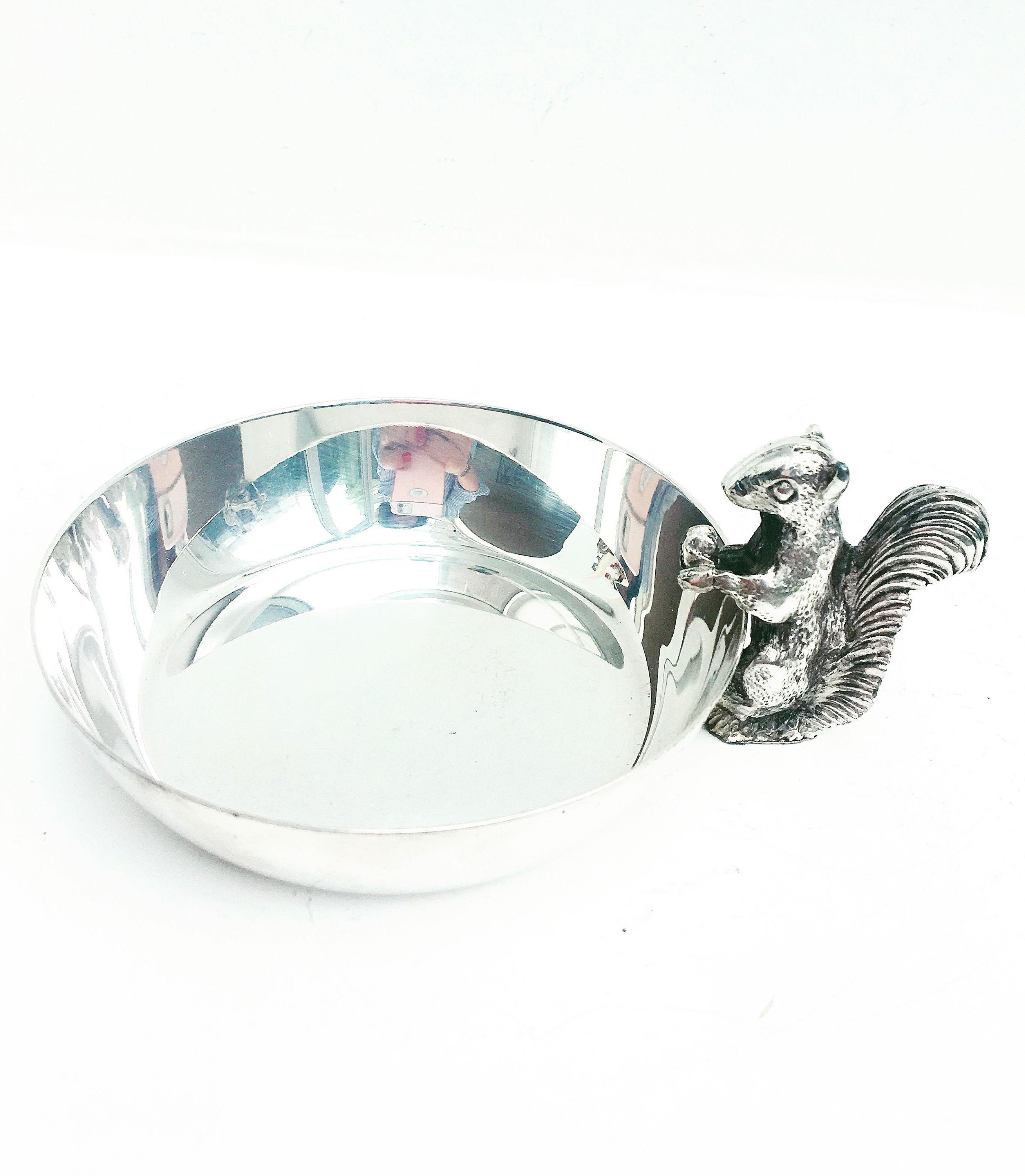 VINERS Of Sheffield Silver-Plated Squirrel Nut Bowl