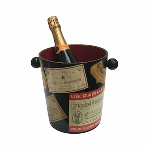 Champagne Emmer fles Etiketten wijnkoeler ijsemmer bar decor wijnkoeler emmer huwelijkscadeau bar kar decor West-Duitsland 1950 bar decor