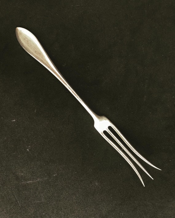 【Harrison Brothers】【純銀ハンドル】キングス　ピクルスフォーク アンティーク☆ピクルスフォーク☆スターリングシルバー☆SILVER