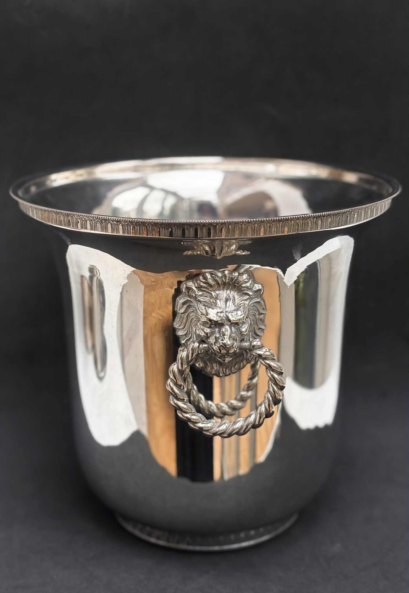 Silver Lions Head Ice Bucket - Etsy